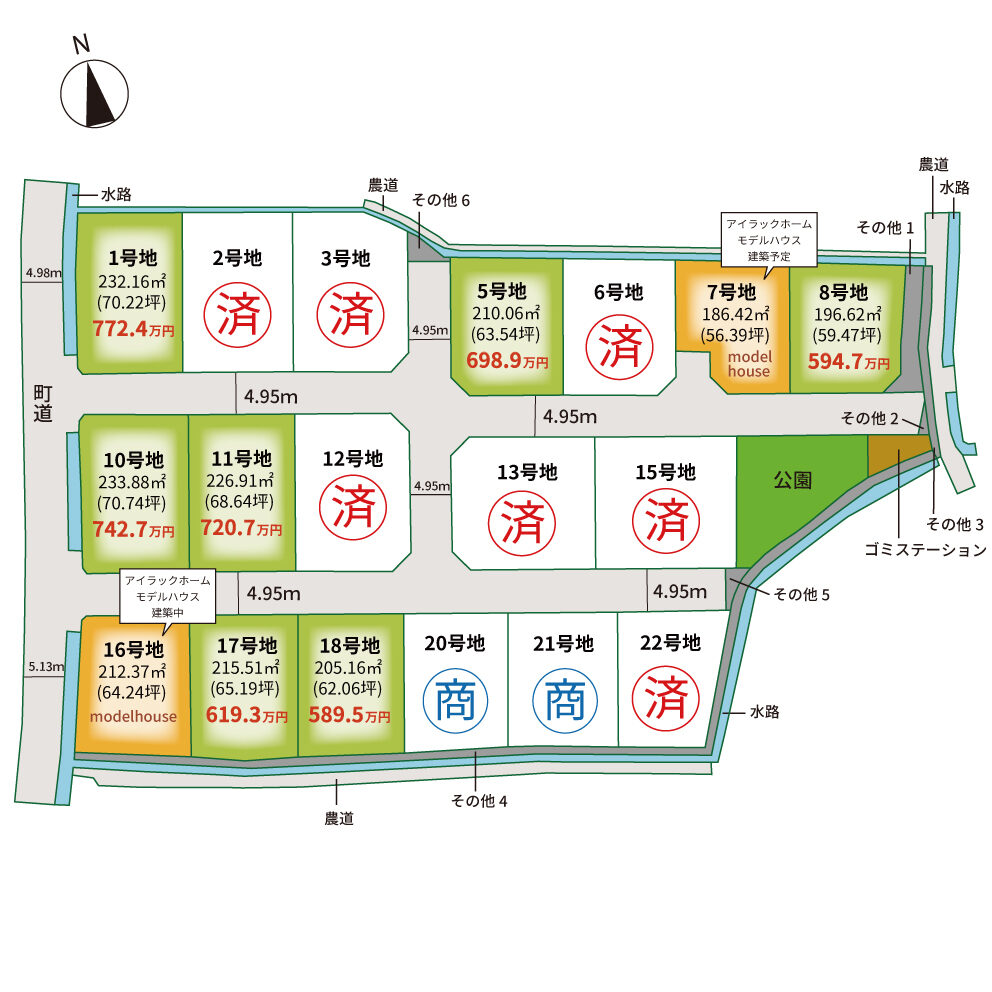 アイタウン三木池戸Ⅲ 区画図