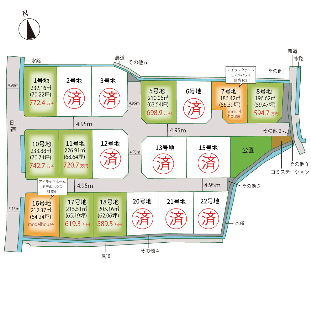 アイタウン三木池戸Ⅲ 区画図