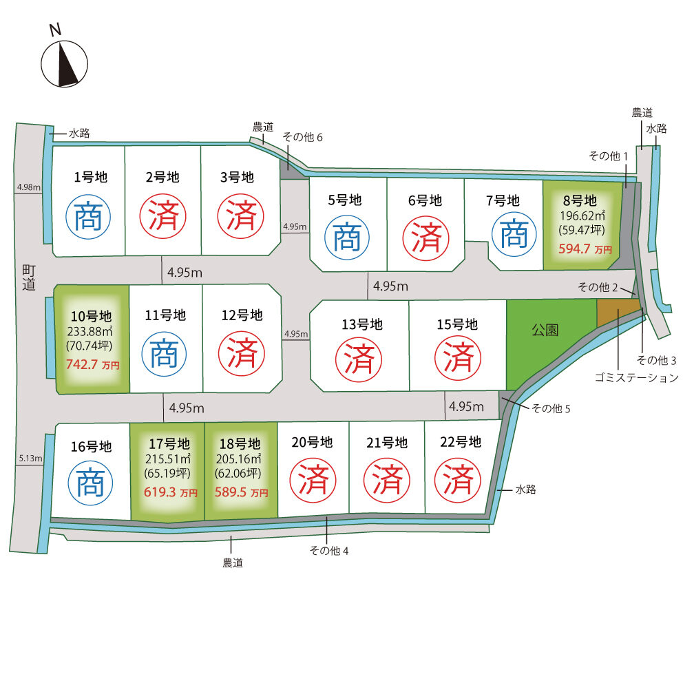 アイタウン三木池戸Ⅲ 区画図