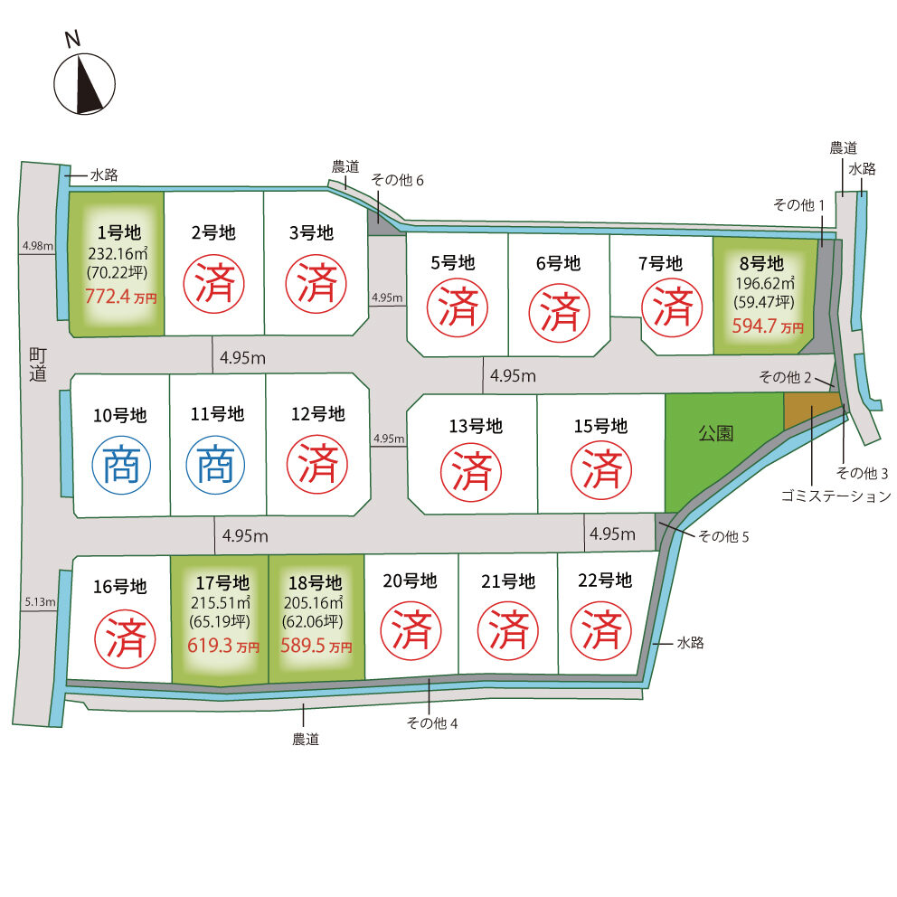 アイタウン三木池戸Ⅲ 区画図