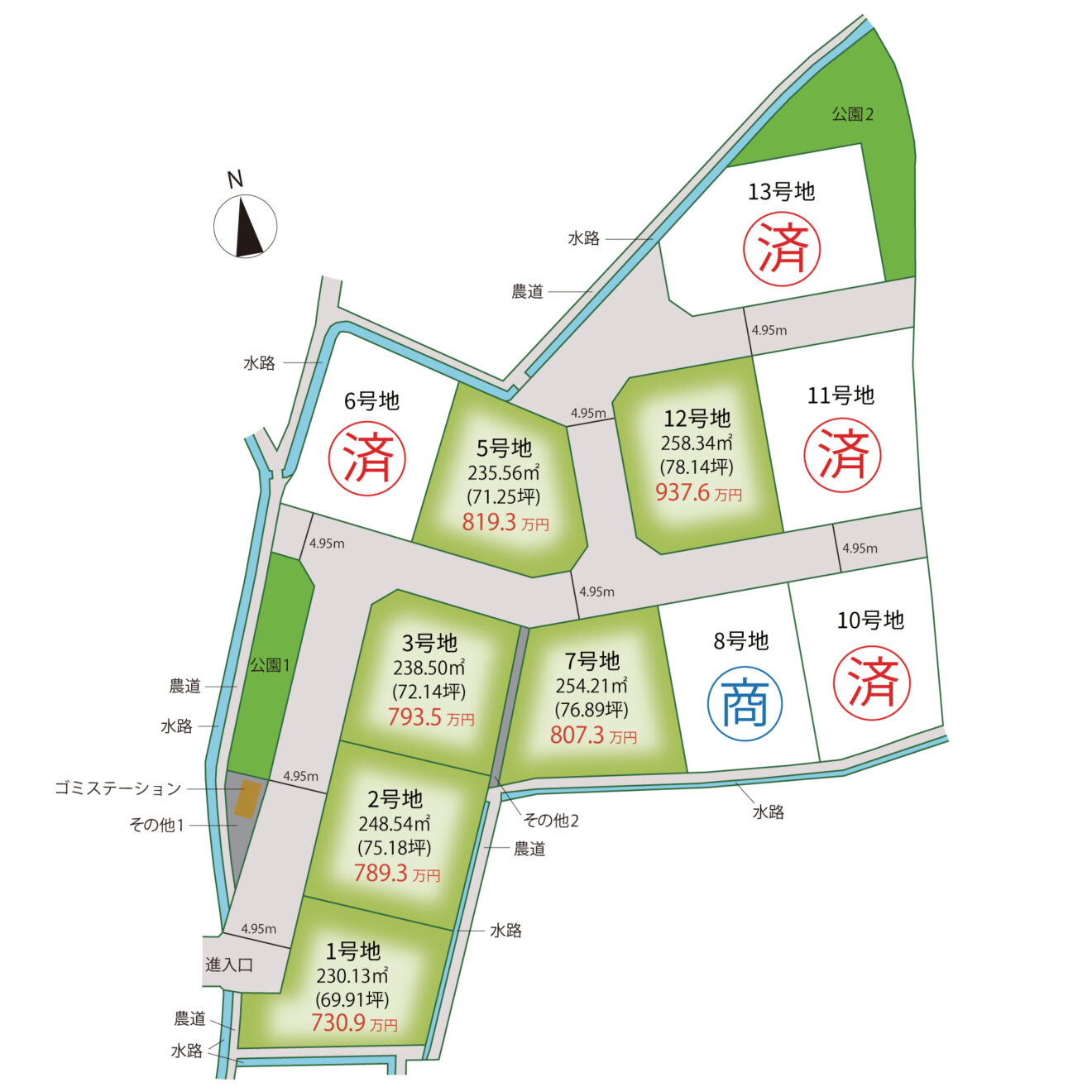 ルーツガーデン氷上Ⅲ 区画図
