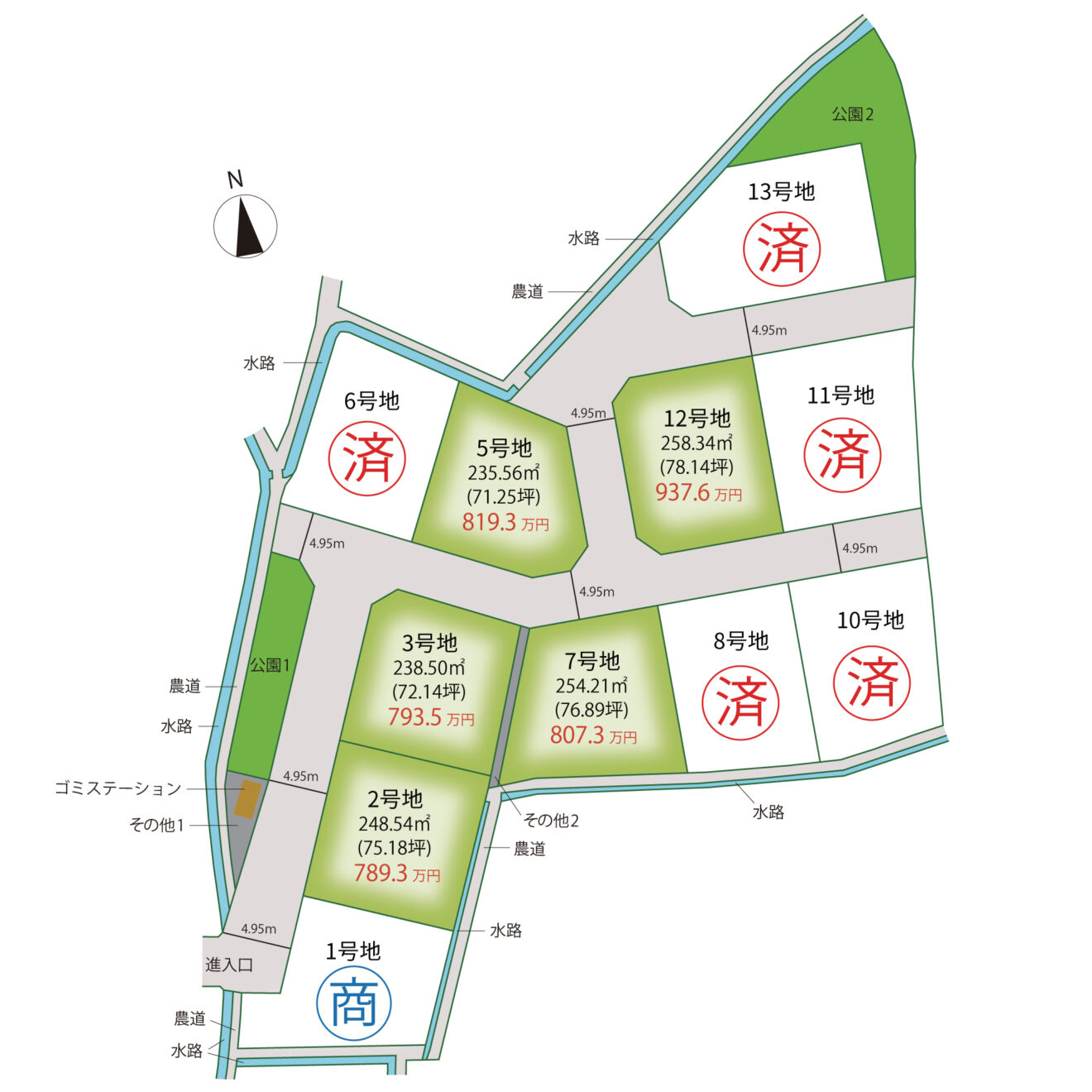 ルーツガーデン氷上Ⅲ 区画図