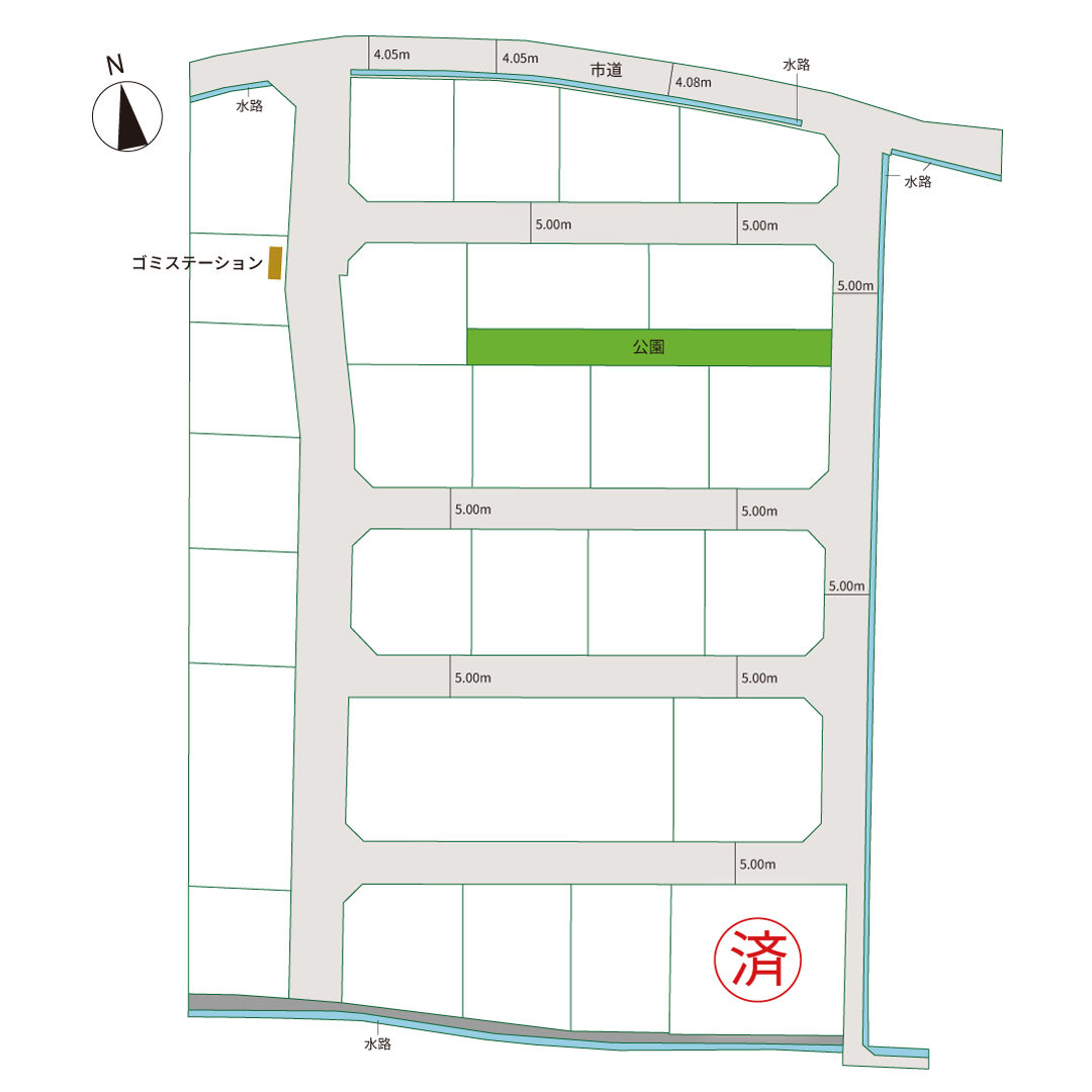 サンガーデン六条Ⅲ 区画図