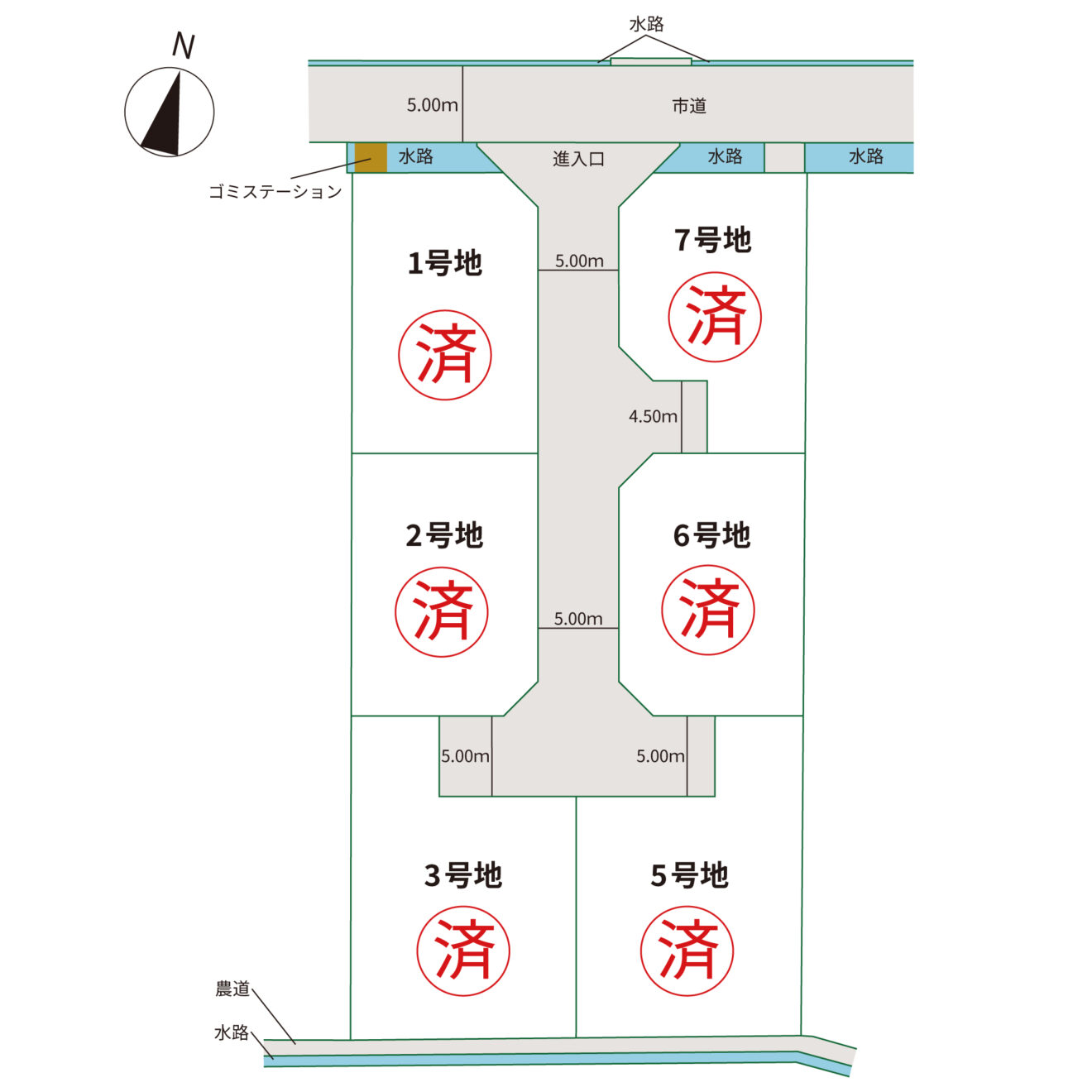 アイタウン三谷Ⅱ 区画図