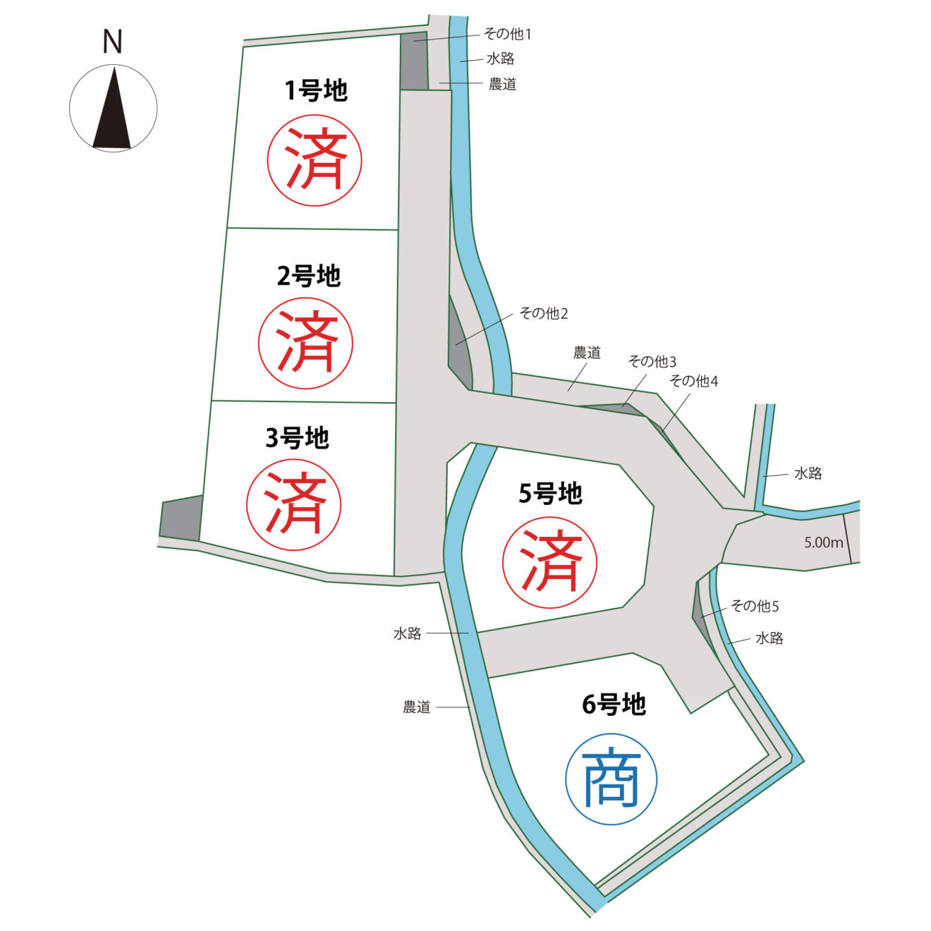 カントリーガーデン新田Ⅴ 区画図