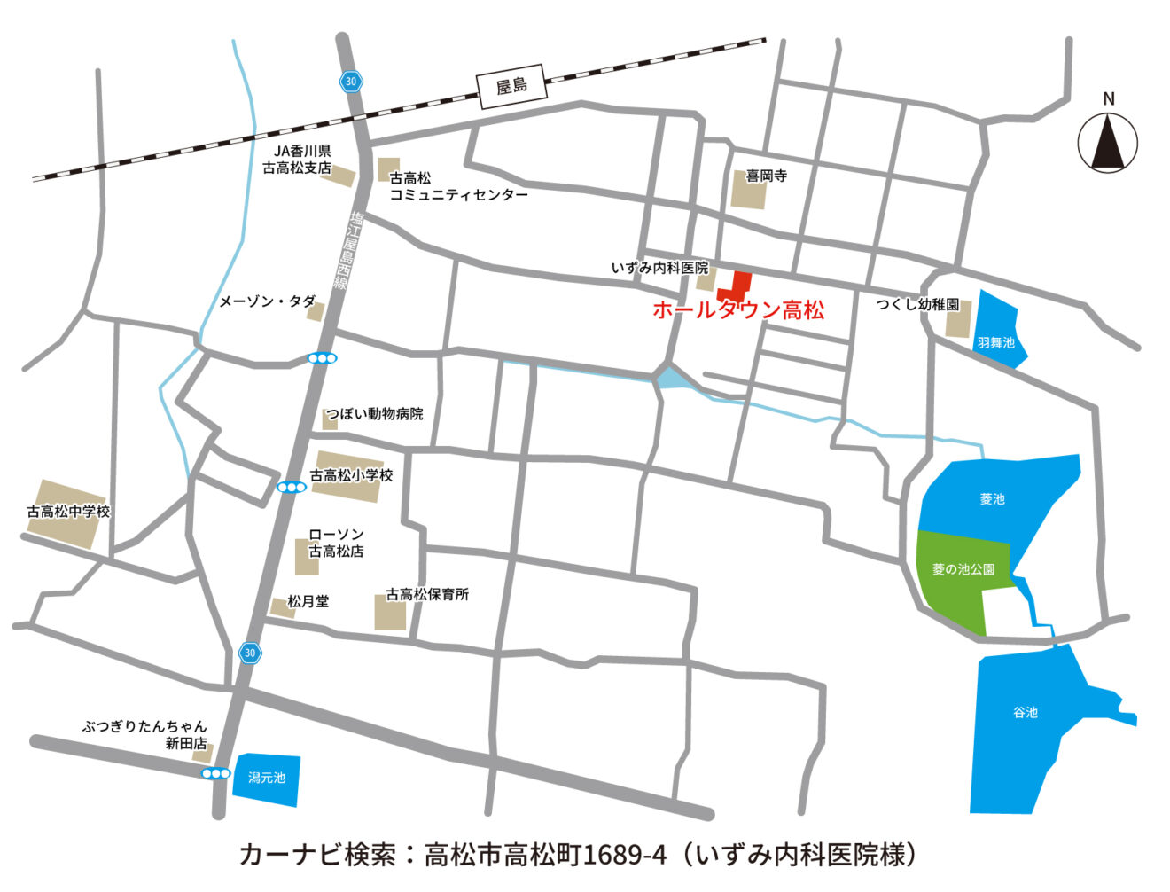 ホールタウン高松 地図