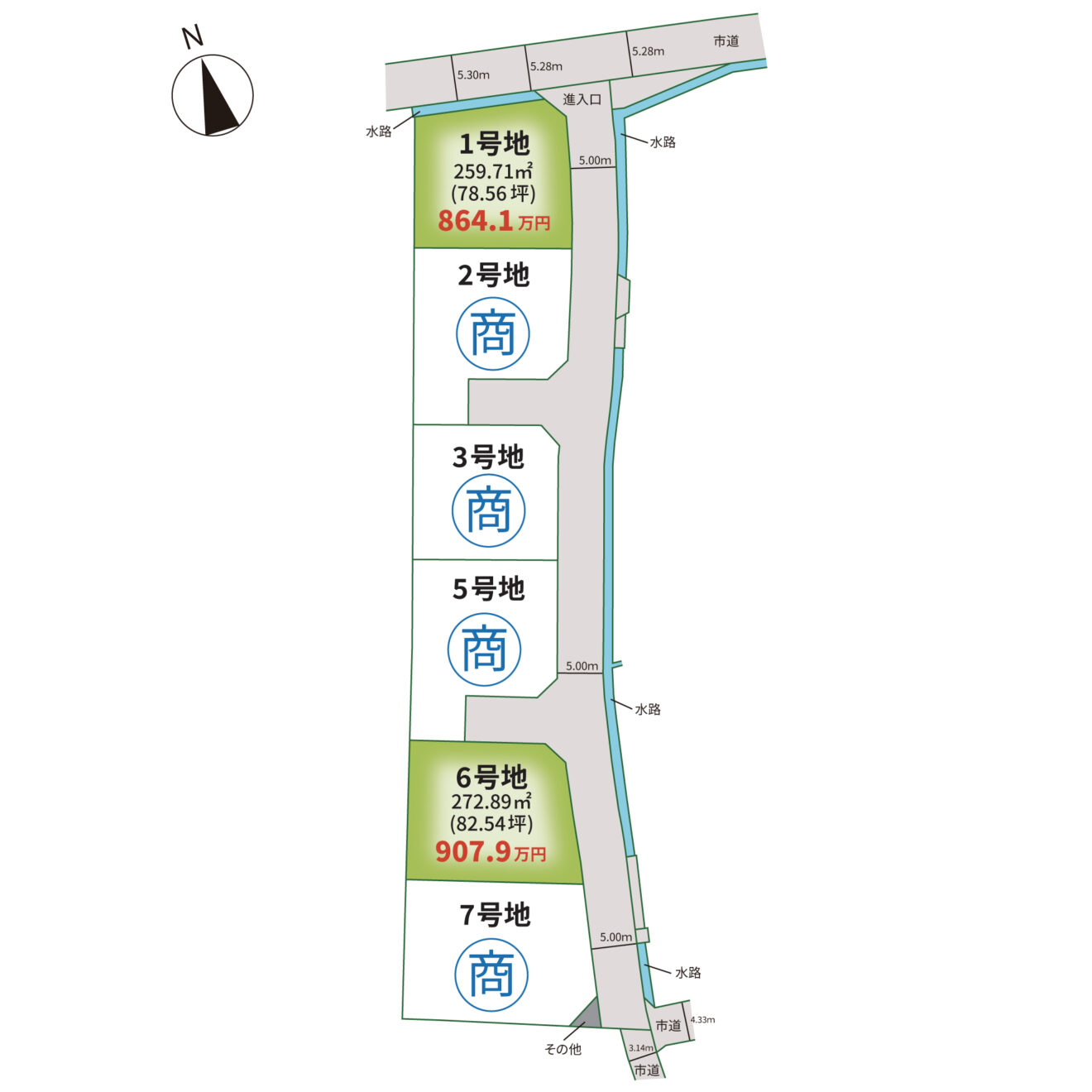 ルーツガーデン下田井Ⅲ 区画図