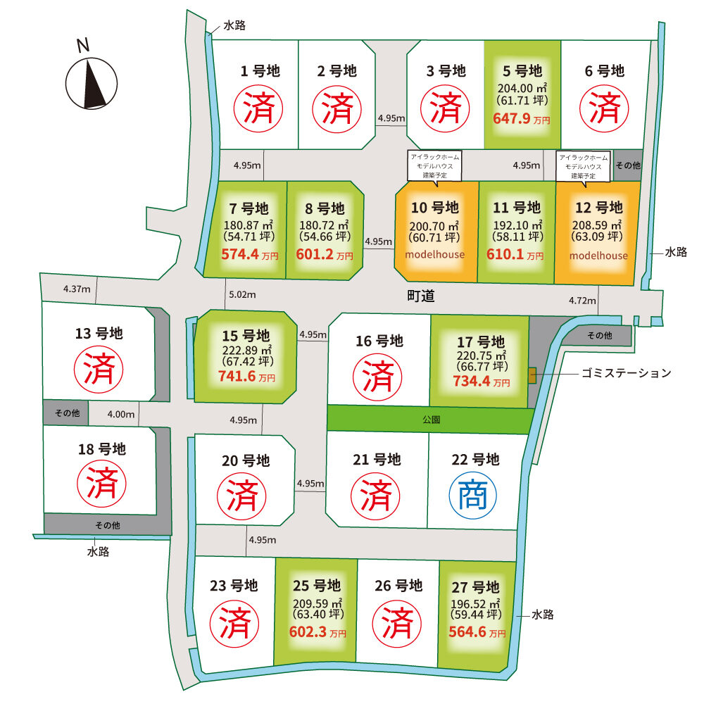 アイタウン三木池戸Ⅱ_区画図