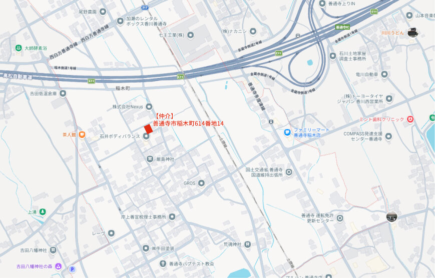 【仲介】善通寺市稲木町 地図
