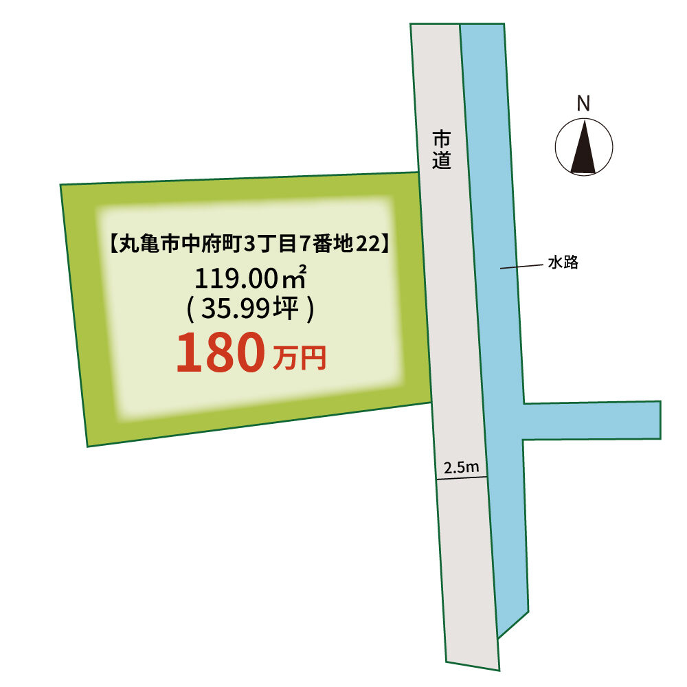 丸亀市中府町3丁目7番地22 区画図