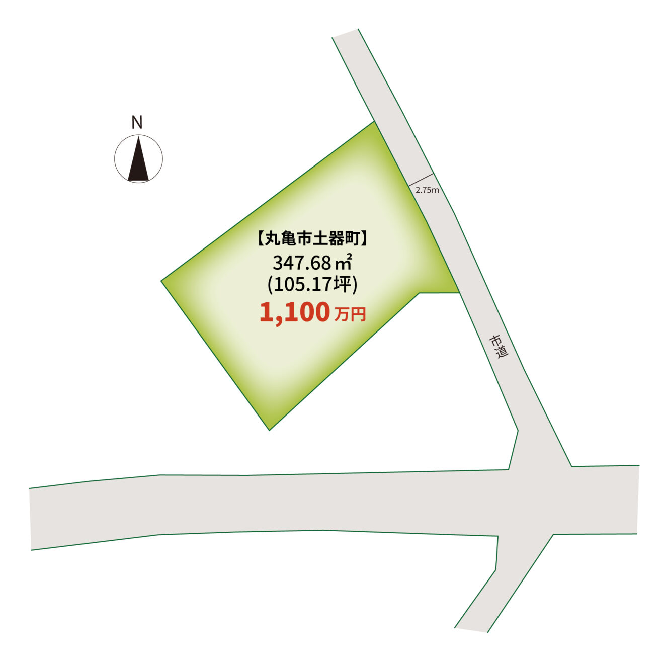 丸亀市土器町 区画図